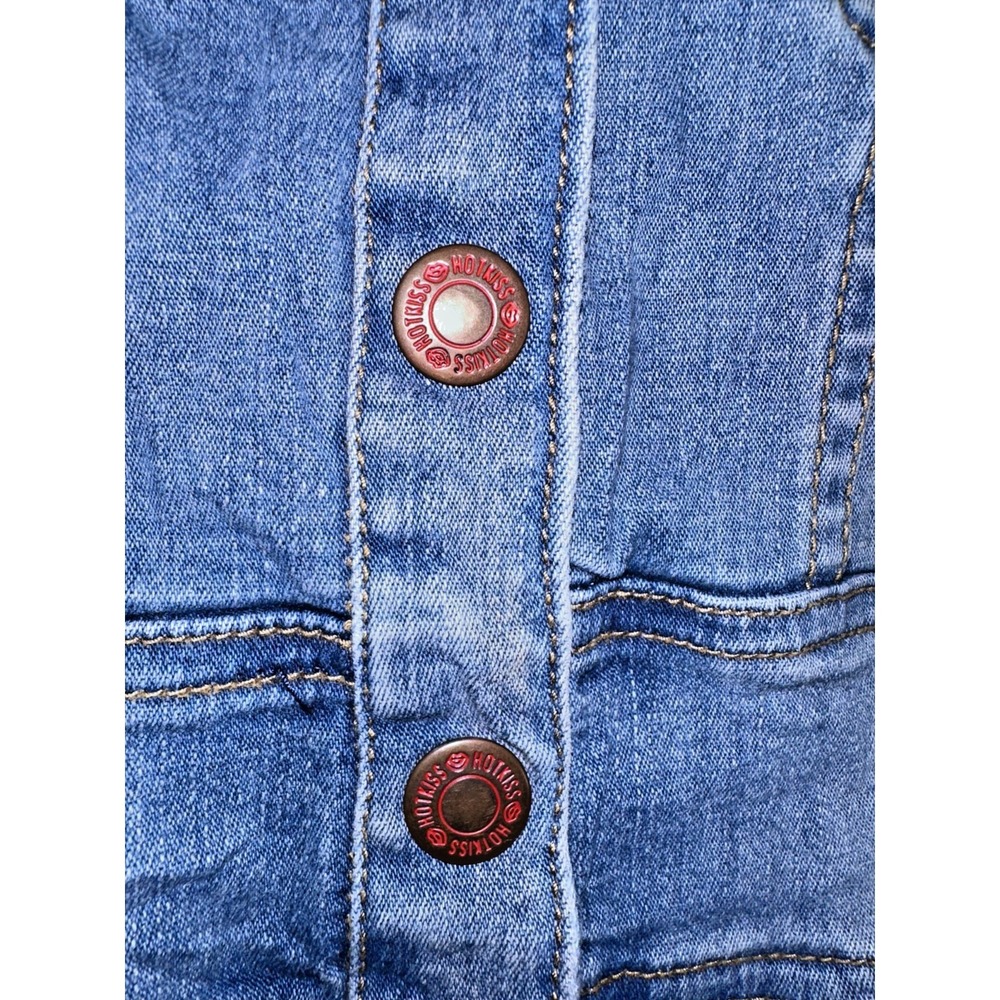Hotkiss Womens Peplum Denim Jean Jacket Jacket Cyber Y2K Coquette Small - Picture 5 of 5